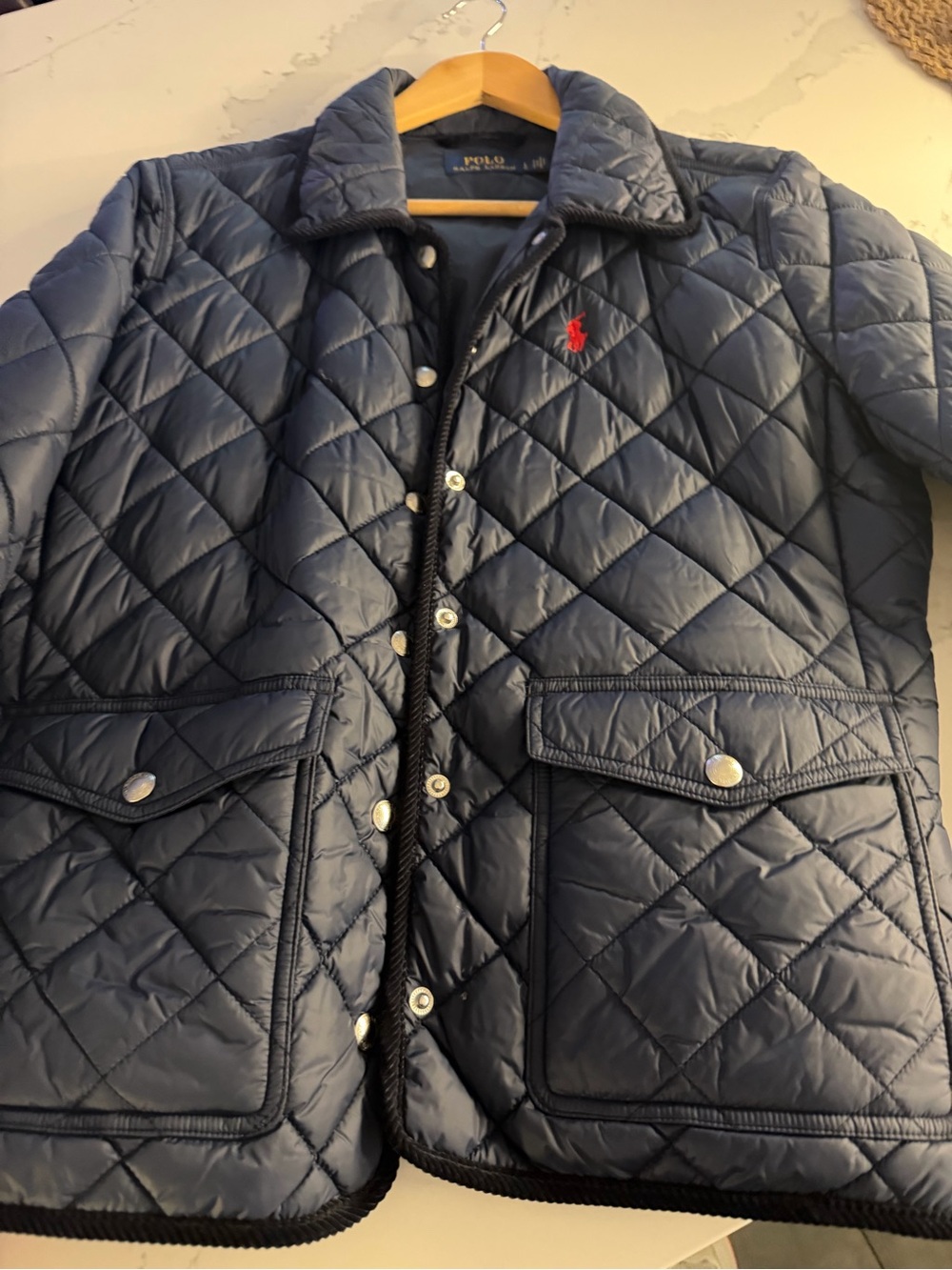 Ralph Lauren Navy Jacket with Logo Patch